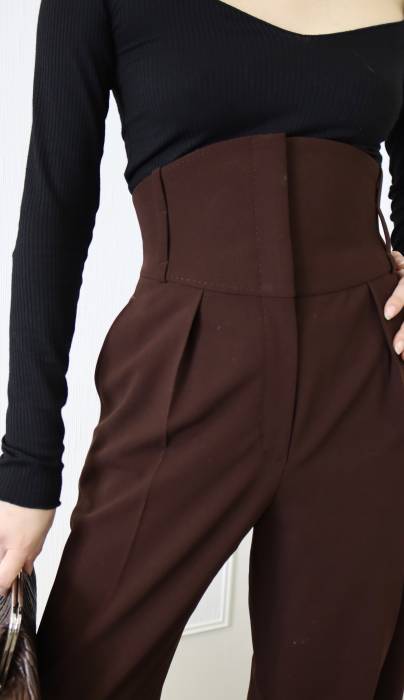 Brown wool trousers Hermès
