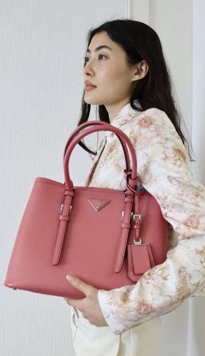 Pink leather Prada handbag Prada