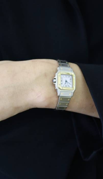 Santos de Cartier steel and gold watch Cartier