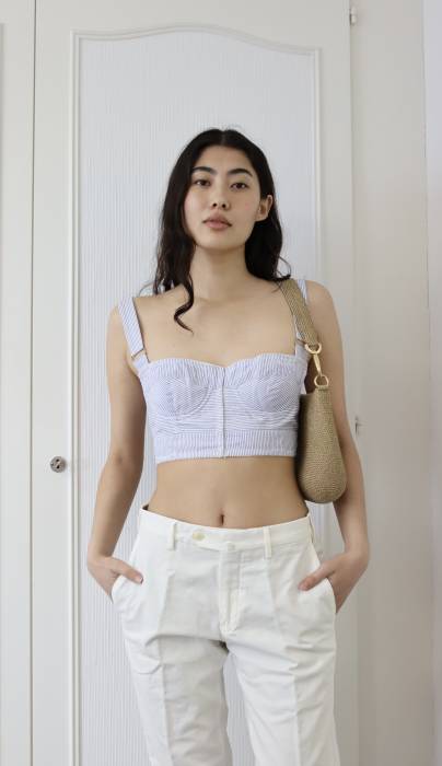 White cotton chino trousers Loro Piana