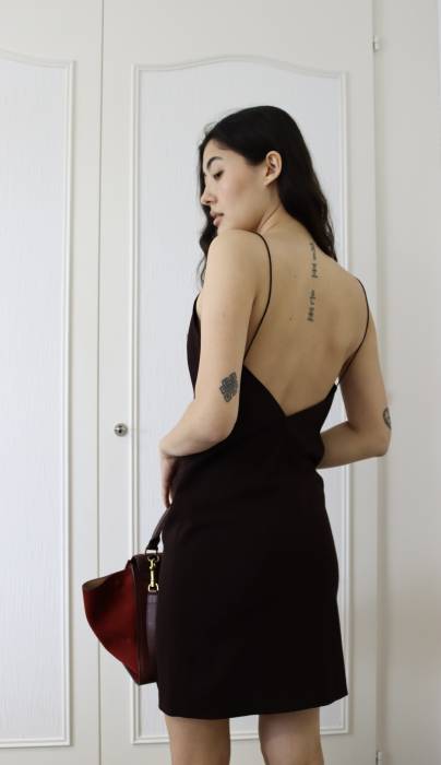 Burgundy dress with thin straps Alexander Wang