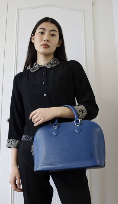 Alma blue handbag Louis Vuitton