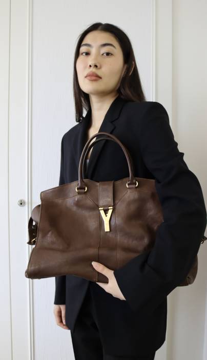 Yves Saint Laurent brown leather bag Yves Saint Laurent