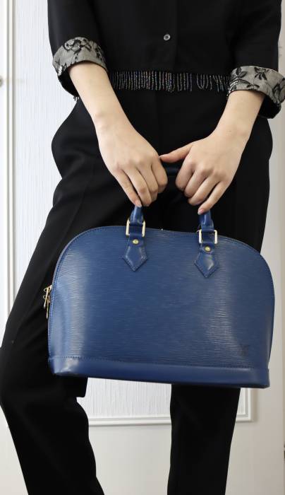 Handtasche Alma blau Louis Vuitton