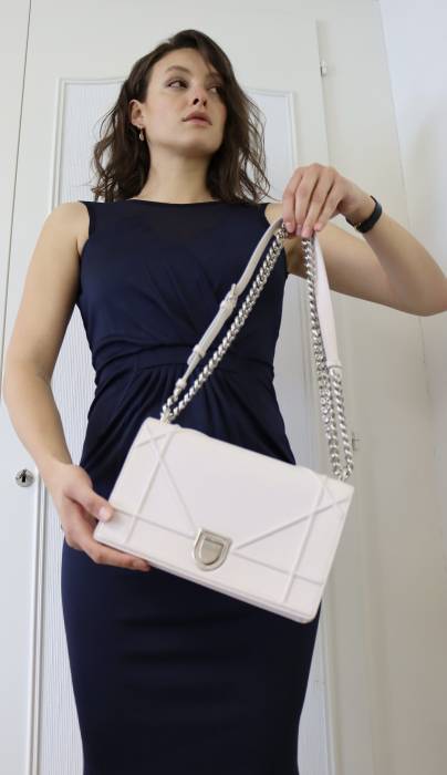 Diorama-Tasche aus zartrosa Leder Dior