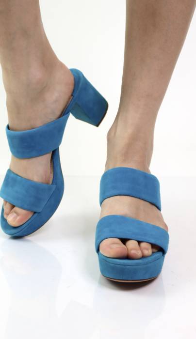 Prada blue suede sandals Prada