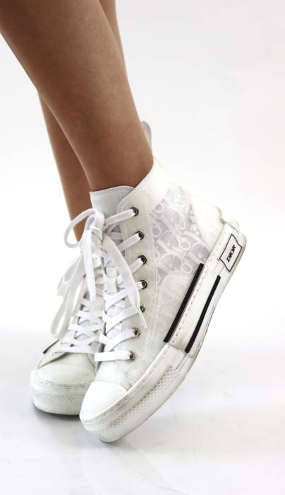 White high-top sneakers Dior
