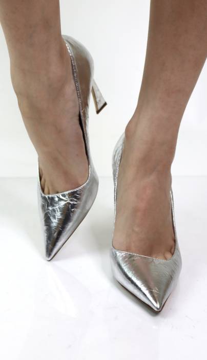 Silver leather pumps Dior