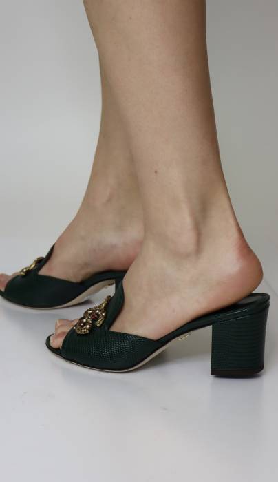 Mules with green heel Dolce & Gabbana