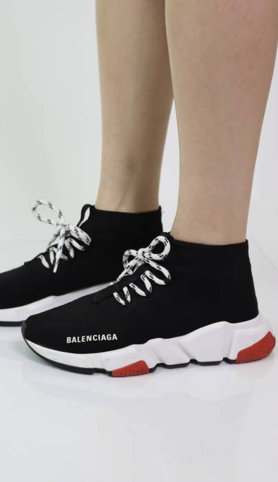 Speed Lace-Up black trainers Balenciaga