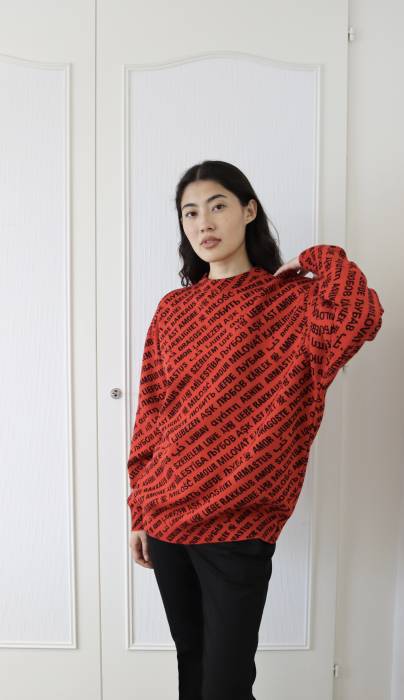 Pull en laine rouge Balenciaga Balenciaga