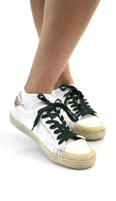 Weiße Sneakers aus Leder im Used-Look Yves Saint Laurent