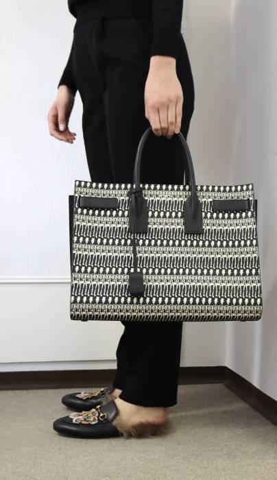 Day bag with skeleton motifs Yves Saint Laurent