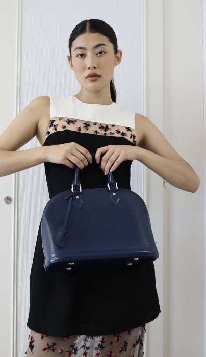 Alma PM bag in blue epi leather Louis Vuitton