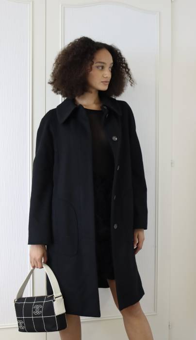 Long black coat in cashmere and wool Nina Ricci