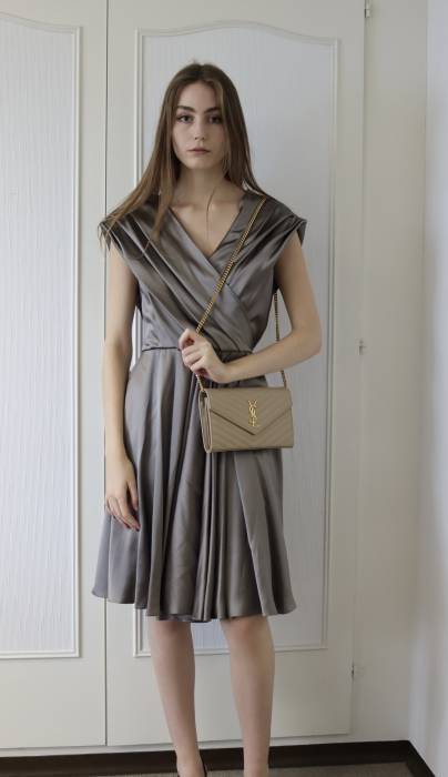 Grey silk dress Dior