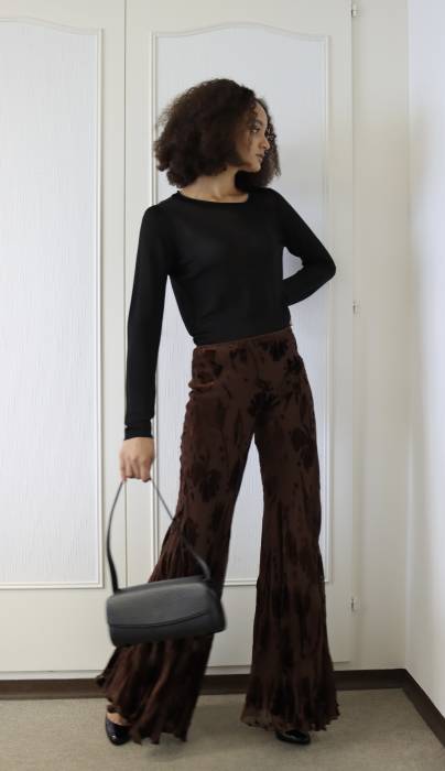 Brown flared pants Dior