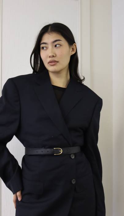 Klassischer Monogram-Gürtel aus schwarzem Leder Louis Vuitton
