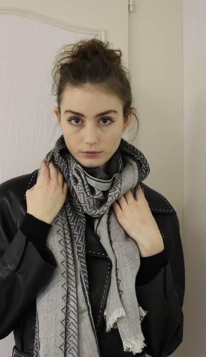 Grey wool, cashmere and silk scarf Chopard
