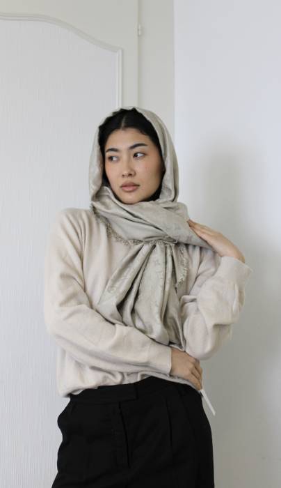Beige wool and silk shawl Louis Vuitton