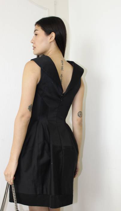Structured dress in black cotton Alaïa