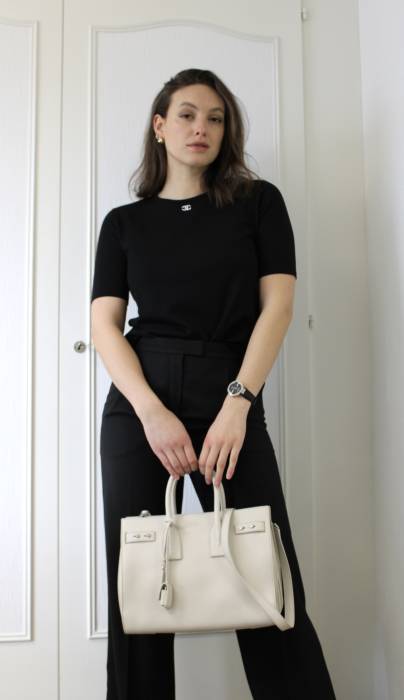 De Jour bag in white leather Yves Saint Laurent