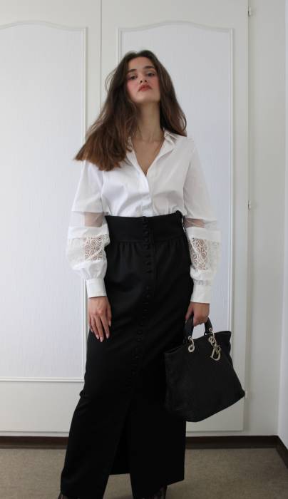 Black wool skirt Yves Saint Laurent
