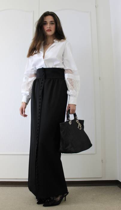 Black wool skirt Yves Saint Laurent