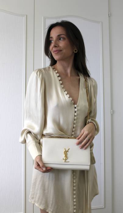 Tasche Kate aus off-white Leder Yves Saint Laurent