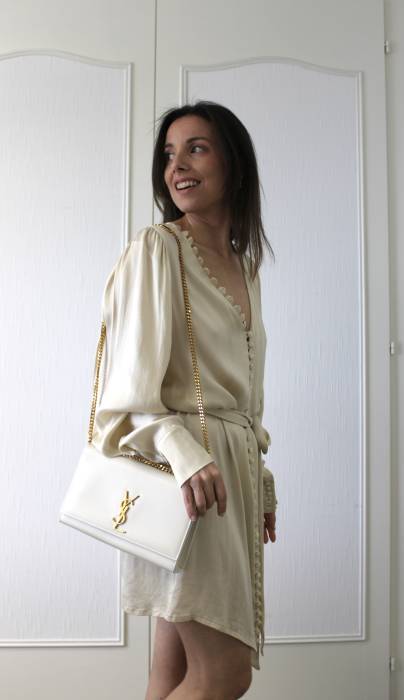 Kate bag in off-white leather Yves Saint Laurent