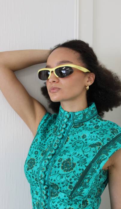 Yellow sunglasses Bottega Veneta