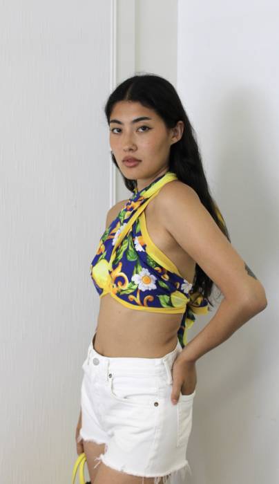 Lemon print halter top Dolce & Gabbana