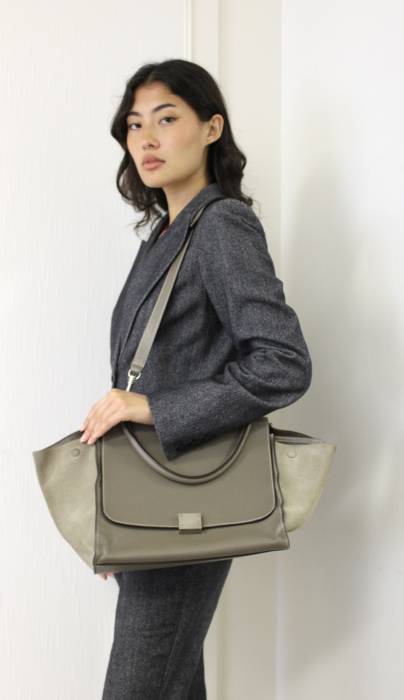 Trapeze taupe handbag Celine