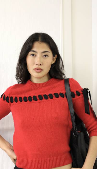 Pull en cachemire rouge Fendi