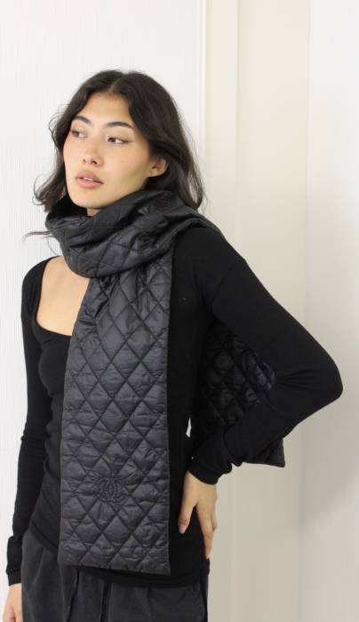 CC quilted nylon scarf Chanel