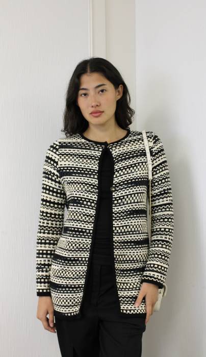 Veste bi-colore en coton tricoté Missoni