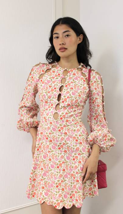 Floral printed linen dress Zimmermann