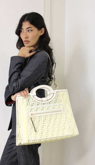 White Zucca Runaway shopper bag Fendi