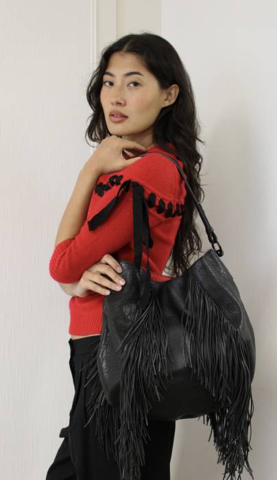 Sac Lucky L avec franges Christian Louboutin