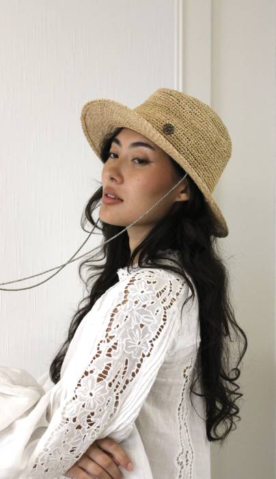 André raffia fedora hat Maison Michel