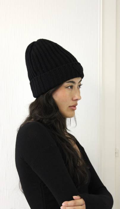 Black wool and cashmere hat Prada