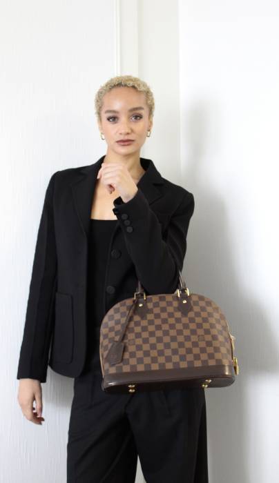 Alma PM Tasche aus braunem Leder Louis Vuitton