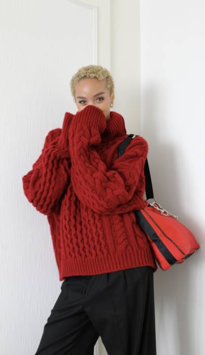 Red turtleneck sweater Alanui