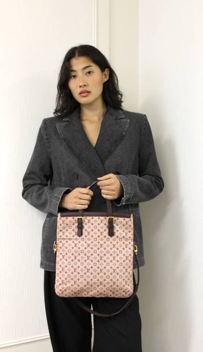 Sac Françoise rose et marron Louis Vuitton