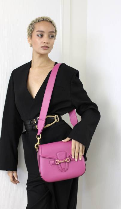 Lady Web bag in pink leather Gucci