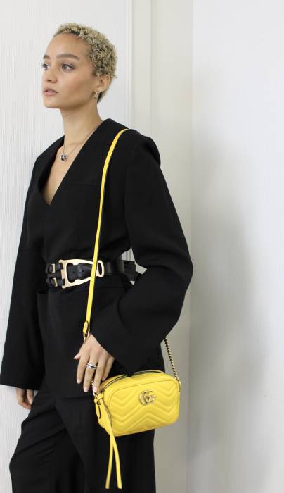 Sac Mini GG Marmont jaune Gucci