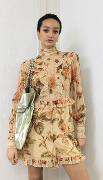 Flowery beige jumpsuit Zimmermann