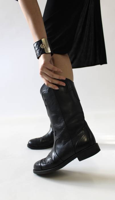 Dallas-Stiefel aus Leder Chanel