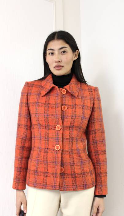 Short orange wool jacket Yves Saint Laurent