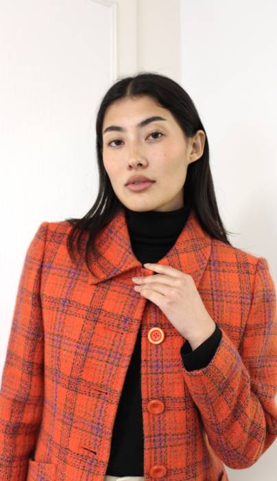 Short orange wool jacket Yves Saint Laurent